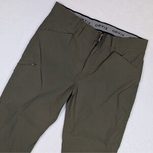 Orvis Pants Trek Tech Green Performance Mens 36x29 Hiking Camp Stretch Gorpcore